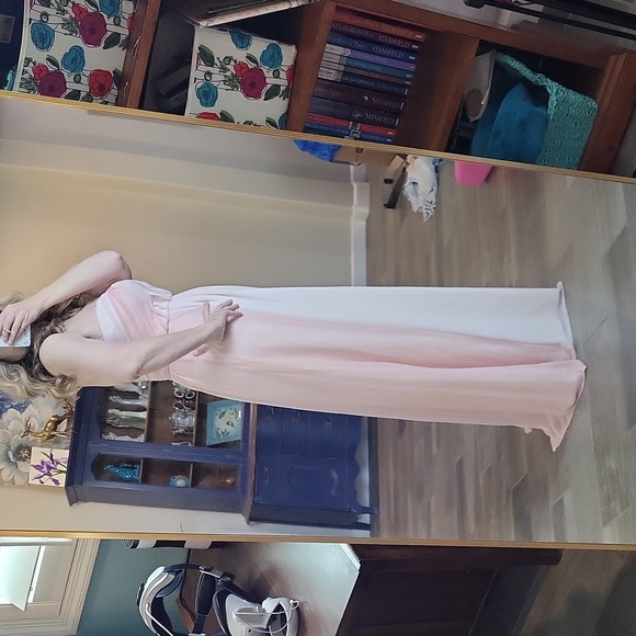 Jim Hjelm Occasions Two Tone Strapless Bridesmaids DressTag size: 12 - Picture 5 of 9